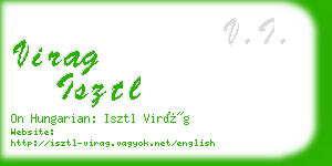 virag isztl business card